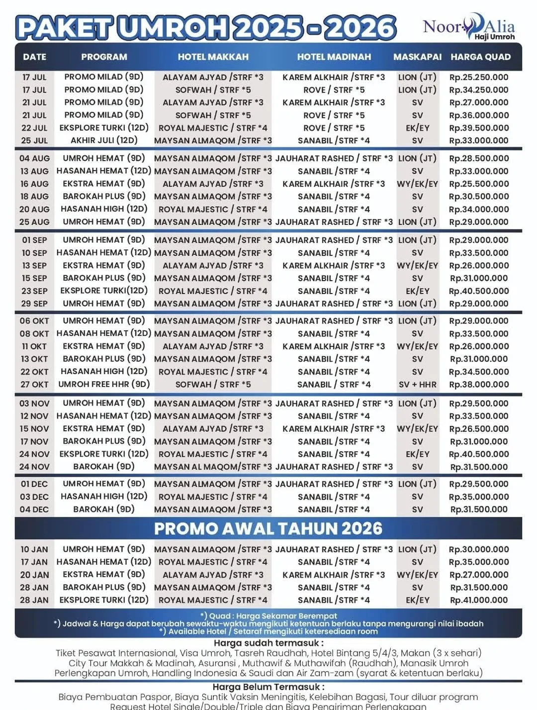 line promo umroh 2025 2026 upi umroh